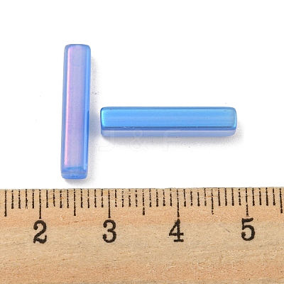 Electroplate Glass Beads GLAA-D024-01C-1