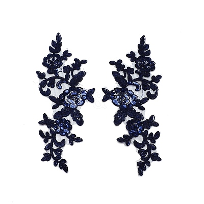 Leaves Polyester Embroidery Ornaments Accessories DIY-WH0281-11D-1