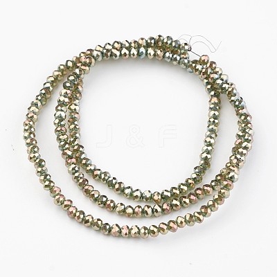 Electroplate Glass Beads Strands EGLA-P018-2mm-FR-B08-1