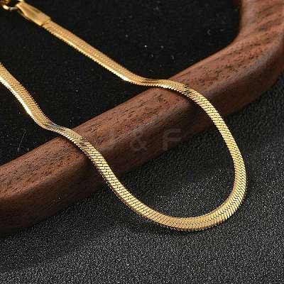 304 Stainless Steel Herringbone Chains Bracelet for Men Women LS-BJEW-D450-01G-03-1