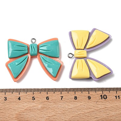 Two Tone Opaque Resin Pendants RESI-B044-02P-1