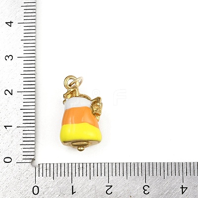 Halloween Theme 304 Stainless Steel Enamel Pendants STAS-L296-01G-1