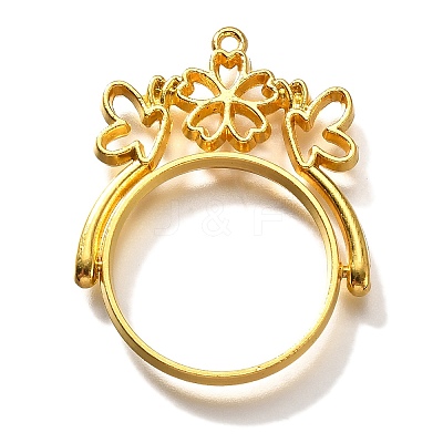 Alloy Open Back Bezel Pendants PALLOY-I223-02G-1