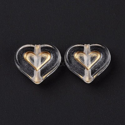Transparent Plating Acrylic Beads OACR-C013-19-1