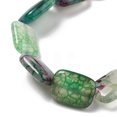 Natural Banded Agate Imitation Ruby in Zoisite Beads Strands G-K392-B03-13x18mm-1