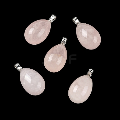 Natural Rose Quartz Pendants GG-K002-08A-27-1