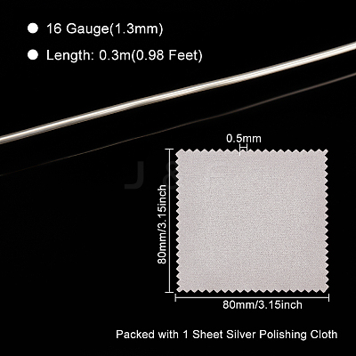 1Pc 999 Fine Silver Wire STER-BC0001-71B-1