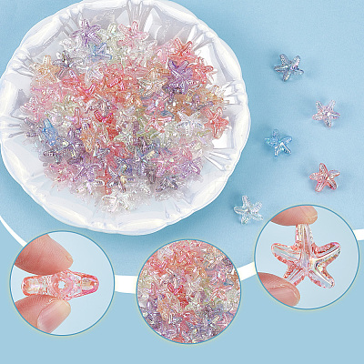 100Pcs Transparent Acrylic Beads MACR-SP0001-46-1
