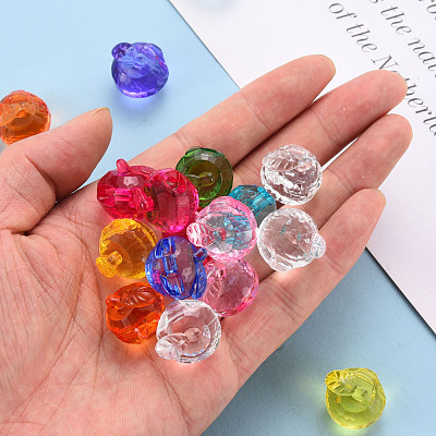 Transparent Acrylic Pendants TACR-T024-05B-1
