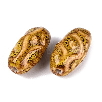 Vintage Handmade Porcelain Beads PORC-Q008-12C-1