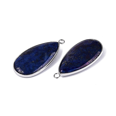 Dyed Natural Lapis Lazuli Pendants G-Q606-91P-1