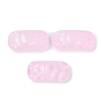 Spray Painted Transparent Glass Connector Charms X1-GLAA-H035-06J-1