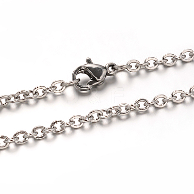304 Stainless Steel Cable Chains Necklaces NJEW-M151-02P-1