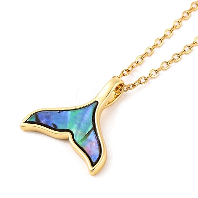 201 Stainless Steel Pendants Necklace for Women NJEW-B110-02G-1