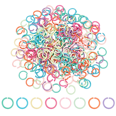 240Pcs 8 Colors Zinc Alloy Open Jump Rings FIND-PH0009-22-1