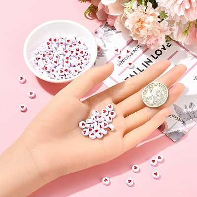 100Pcs Opaque Acrylic Beads MACR-YW0003-79A-1