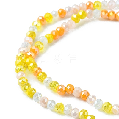 Electroplate Glass Beads Strands EGLA-yw0002-C04-1