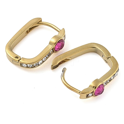 304 Stainless Steel Oval Hoop Earrings EJEW-B109-02G-08-1