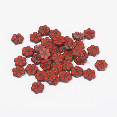 Antique Style Czech Glass Beads GLAA-CJC0001-05A-1
