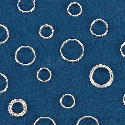 20Pcs 4 Styles 925 Sterling Silver Split Jump Rings STER-BBC0006-57-1