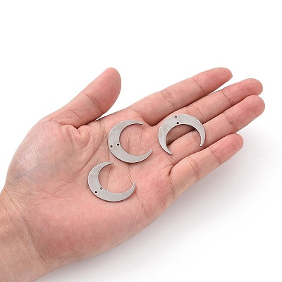 Non-Tarnish 201 Stainless Steel 2-Loop Link Pendants STAS-N090-LA038-1