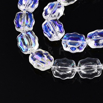Electroplate Glass Beads Strands EGLA-T021-05C-1