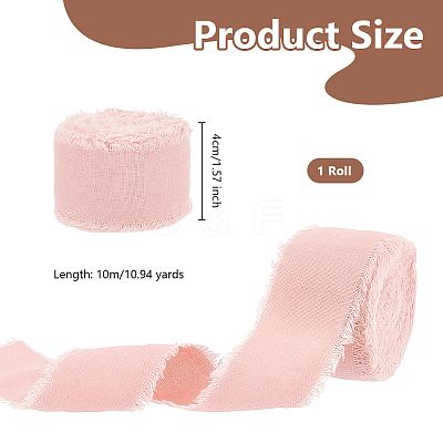10M Polyester Frayed Ribbon OCOR-WH0094-01A-1