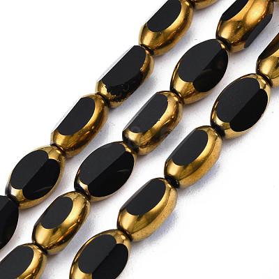 Electroplate Glass Beads Strands EGLA-N008-015A-1