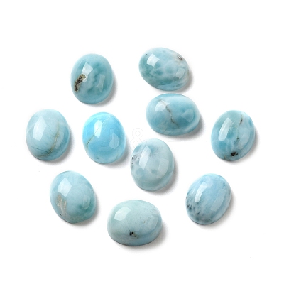 Natural Larimar Cabochons G-E616-06B-1