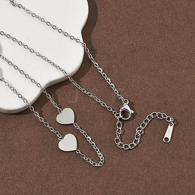304 Stainless Steel Link Chain Necklaces for Women Men NJEW-K292-01F-P-1