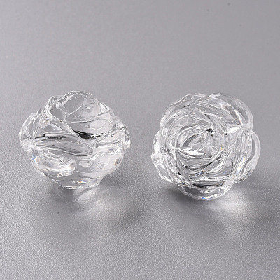 Transparent Acrylic Beads PL305Y-1-1