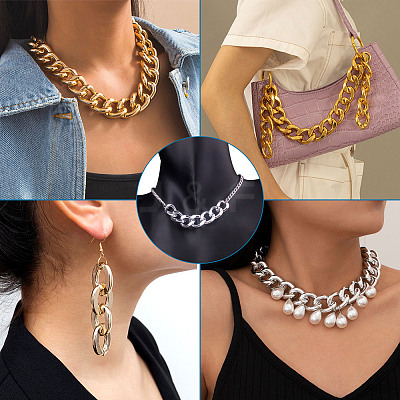 Handmade Plastic Curb Chains AJEW-FW0001-01-1