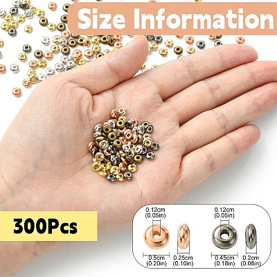 300Pcs 6 Styles CCB Plastic Beads FIND-YW0004-93A-1