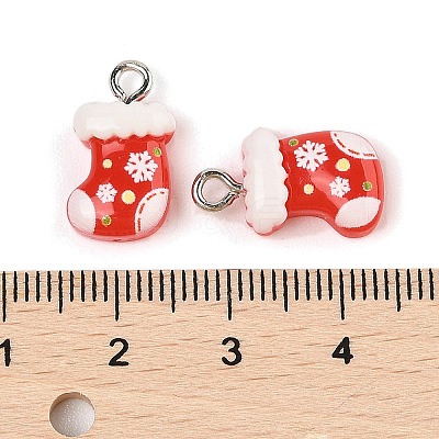 Christmas Theme Opaque Resin Pendants RESI-S08-02C-1