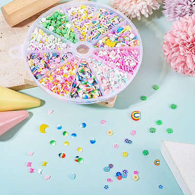 60G 10 Styles Handmade Polymer Clay Sprinkles Mix CLAY-TA0001-70-1