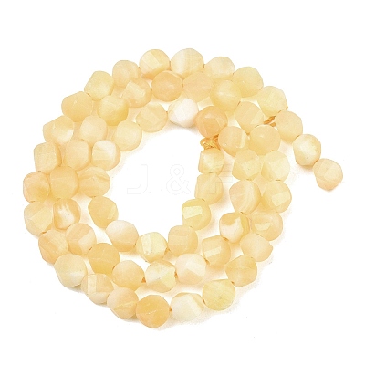 Natural Yellow Jade Beads Strands G-P611-C34-01-1