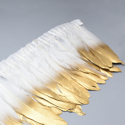Golden Plated Goose Feather Cloth Strand Costume Accessories FIND-T014-01B-1