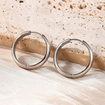 201 Stainless Steel Hoop Earrings EJEW-P304-15A-P-1