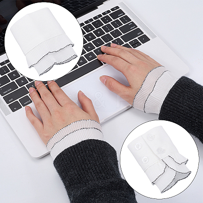 Removable Cotton Wrist Cuffs AJEW-WH20048-34-1