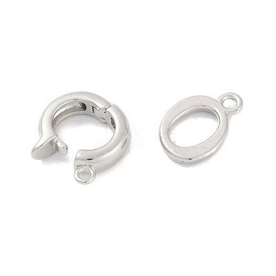 Rack Plating Brass Fold Over Clasps KK-A224-27A-P-1