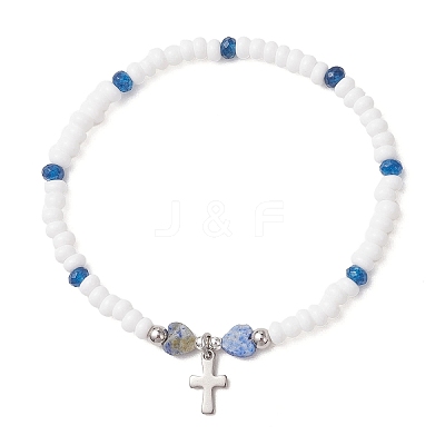 304 Stainless Steel Tiny Charm Bracelets BJEW-MZ00325-01-1