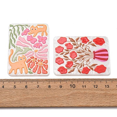 Embossed Double Face Printed Acrylic Pendants AC-CBAC02B-05-1