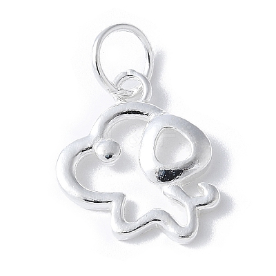925 Sterling Silver Chinese Zodiac Outline Charms STER-P066-02S-11-1