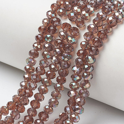 Electroplate Glass Beads Strands EGLA-A034-T6mm-J15-1
