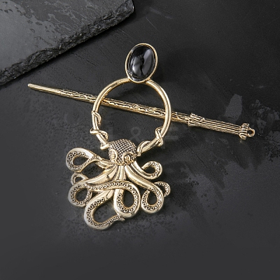 Tibetan Style Alloy Octopus Hair Sticks PW-WG3AEA5-01-1