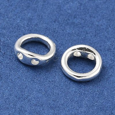 Brass Ring Charm Connectors X-KK-P284-06S-1