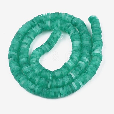 Handmade Polymer Clay Beads Strands CLAY-R089-6mm-166-1