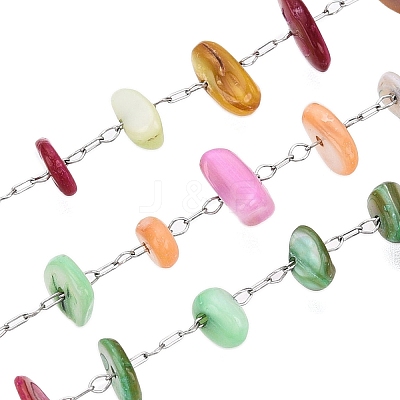 Handmade Dyed Shell Beads Chains CHS-T006-14P-A-1