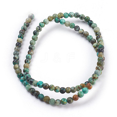 Natural African Turquoise(Jasper) Beads Strands TURQ-G037-4mm-1