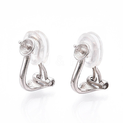925 Sterling Silver Clip-on Earring Findings STER-T008-155P-1
